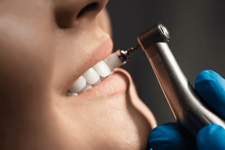 Dental cleaning procedure at Smile Lounge